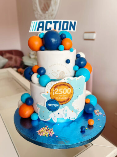 Tarta decorada corporativa madrid action