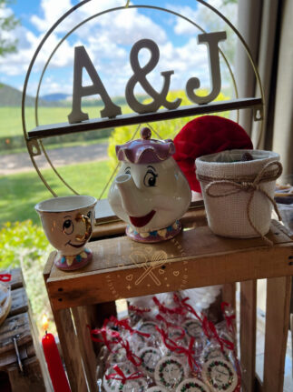 Candy bar boda disney Bella y Bestia