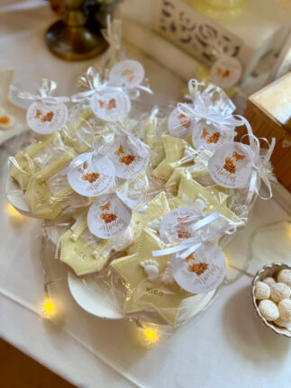 Galletas bautizo en tonos amarillos