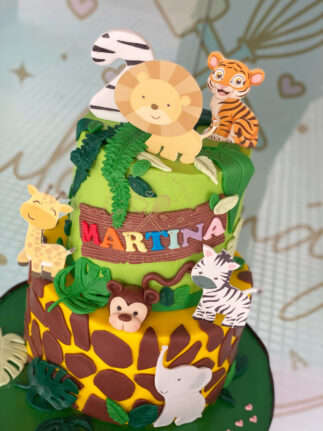 Tarta infantil animales de la selva