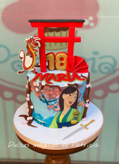 Tarta decorada Madrid Mulán