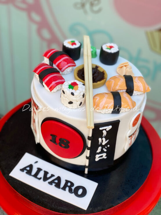 Tarta decorada Sushi