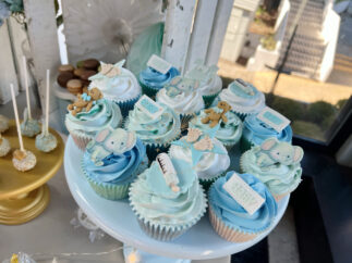 Cupcake decorado Bautizo