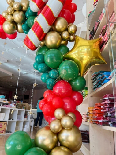 Decoración de globos Navidad
