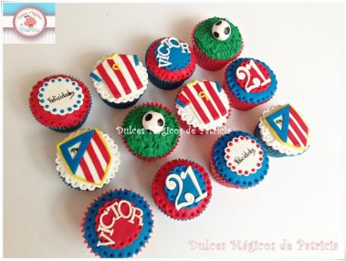 Cupcakes decorados fútbol