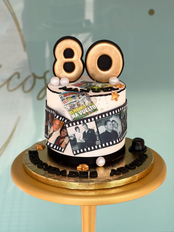 Tarta fotos 80 años