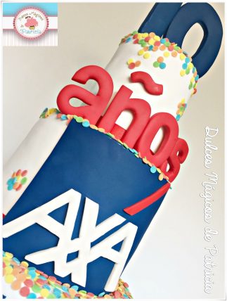 Tarta decorada corporativa Axa