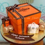 Tarta decorada caja Hermes