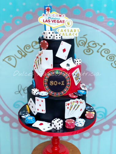 Tarta decorada casino Las Vegas