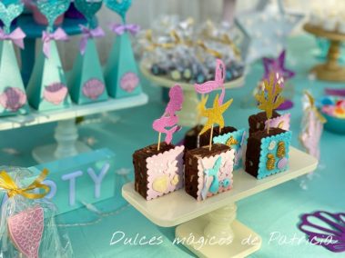 brownies decorados sirenas