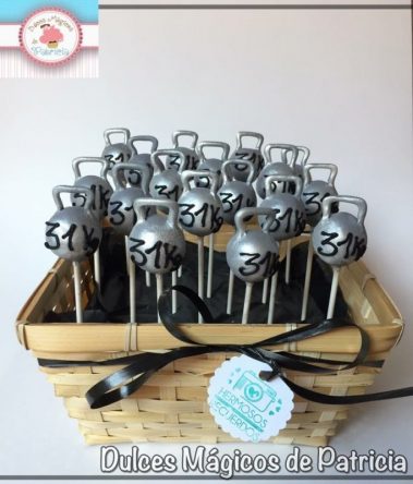 cakepops decorados gym