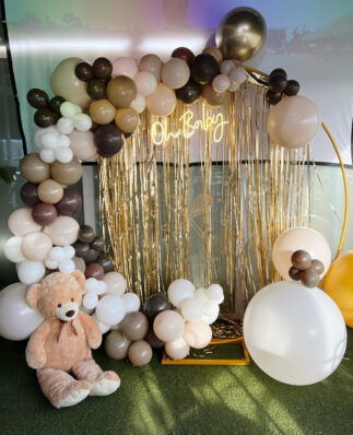 Decoración con globos Bautizo