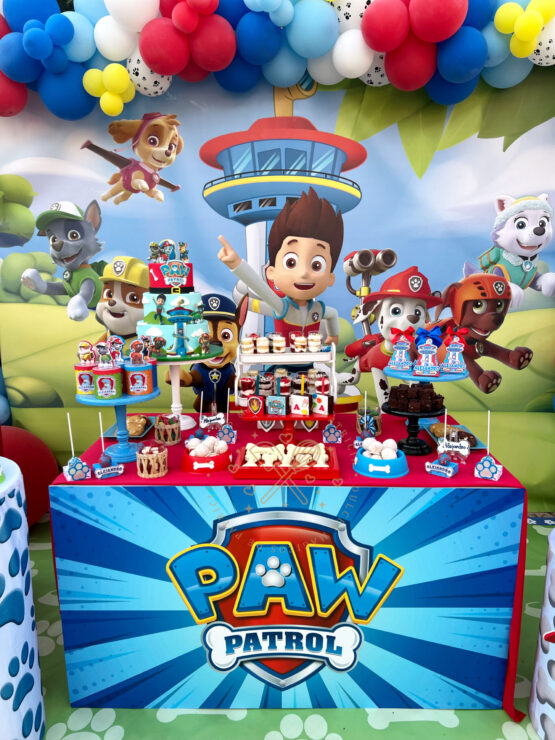 Decoración de cumpleaños Patrulla Canina