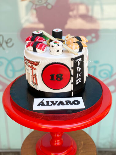 Tarta decorada Sushi