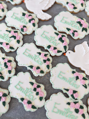 Galletas placa con nombre