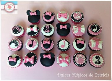 Cupcakes decorados Minnie mouse
