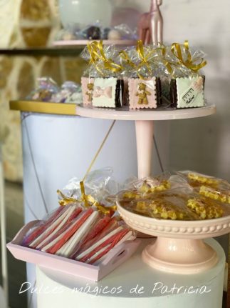 brownies decorados bautizo