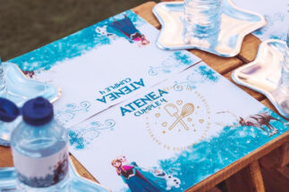 Mesa dulce y decoración de espacios Frozen