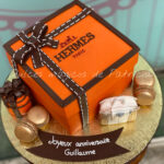 Tarta decorada caja Hermes