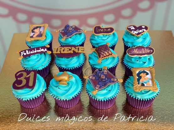 Cupcakes decorados temática disney Aladdin