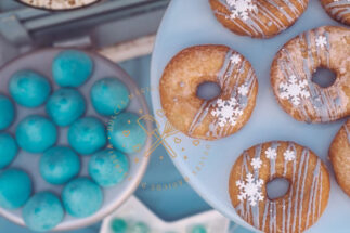 Mesa dulce y decoración de espacios Frozen