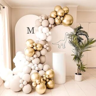 decoración globos photocall panel ovalado