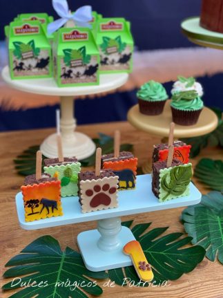 brownies decorados rey león