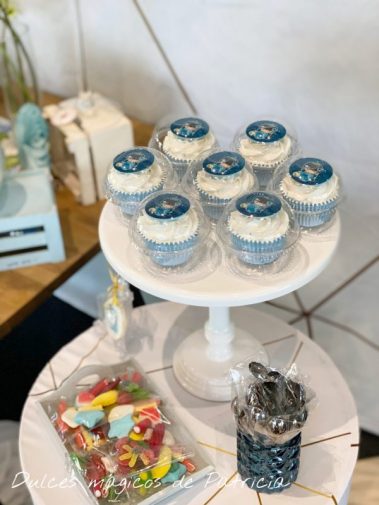 Candy bar boda dorado y azul