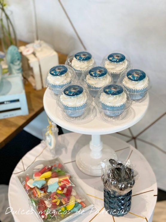Candy bar boda dorado y azul