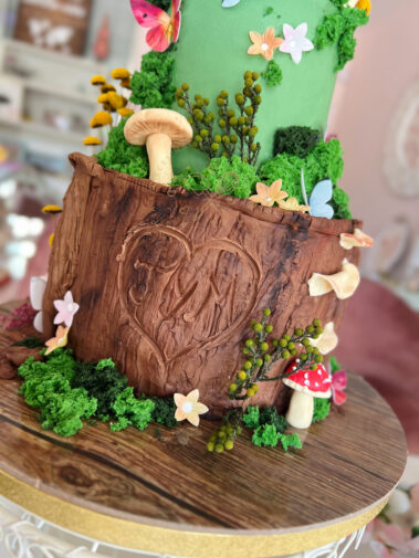 Tarta decorada bosque