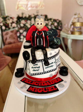 Tarta decorada motorista