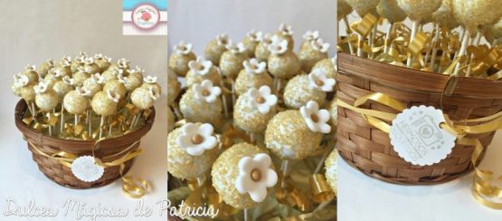 cakepops decorados flores