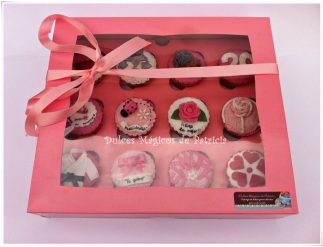 Cupcakes decorados rosa