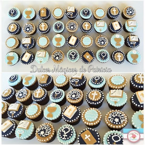 Cupcakes decorados temática Comunión
