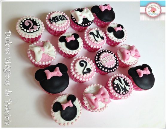 Cupcakes decorados Minnie mouse