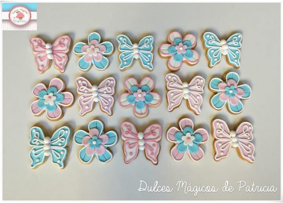 galletas personalizadas flores y mariposas