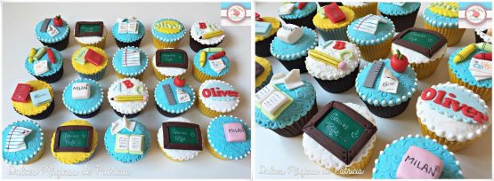 Cupcakes decorados temática maestros