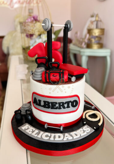 Tarta decorada gimnasia