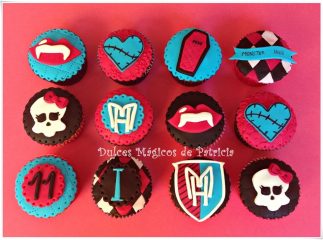 Cupcakes decorados Monster high