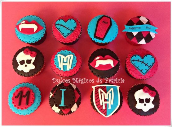 Cupcakes decorados Monster high
