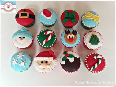 Cupcakes decorados navidad