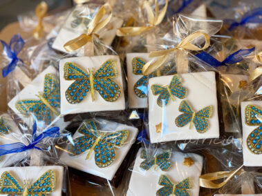 Brownie decorado mariposa