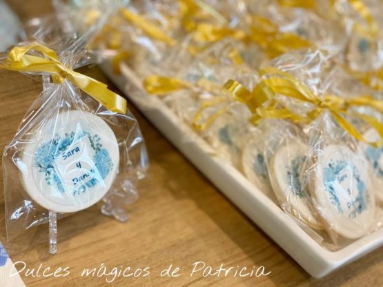 Candy bar boda dorado y azul