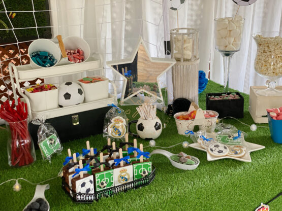 Mesa dulce comunión de fútbol