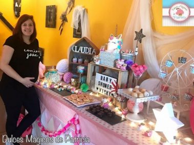 Candy bar Baby shower unicornio