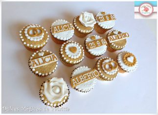 Cupcakes decorados boda
