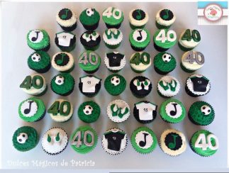 Cupcakes decorados fútbol
