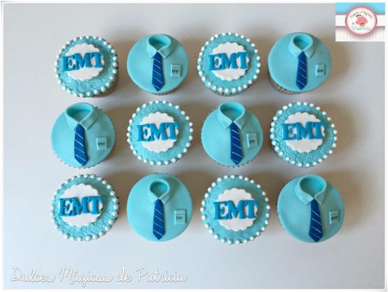 Cupcakes decorados camisa