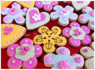 galletas corazones y flores