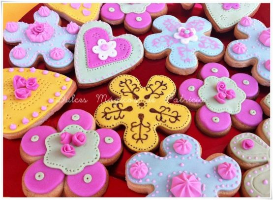 galletas corazones y flores